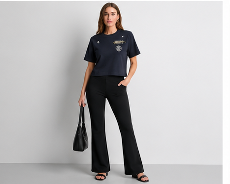 DKNY 1989 Pins and Patches Logo Tee