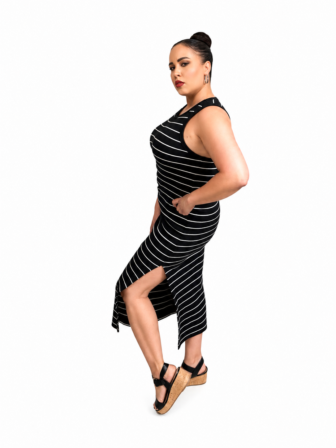 DKNY Ripped Tank Maxi Dress