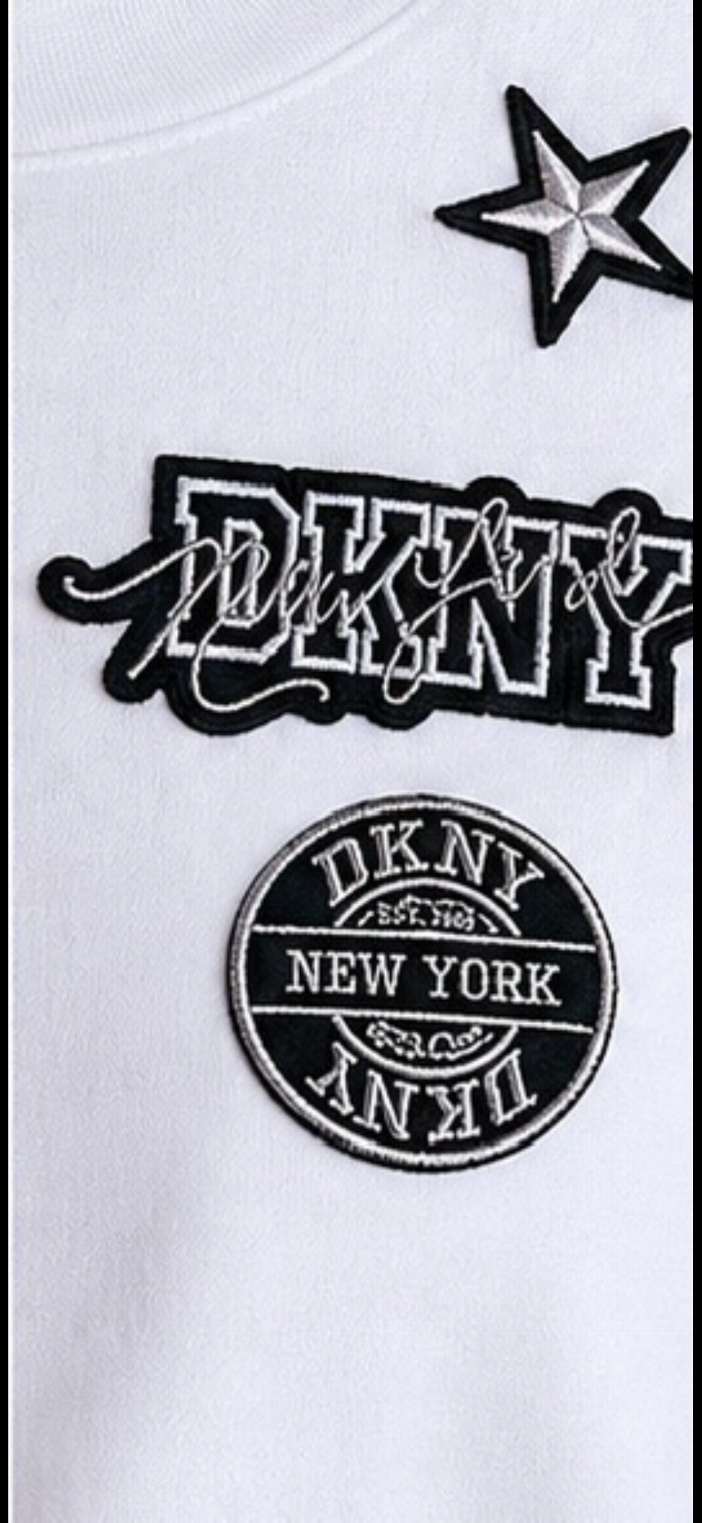 DKNY 1989 Pins and Patches Logo Tee