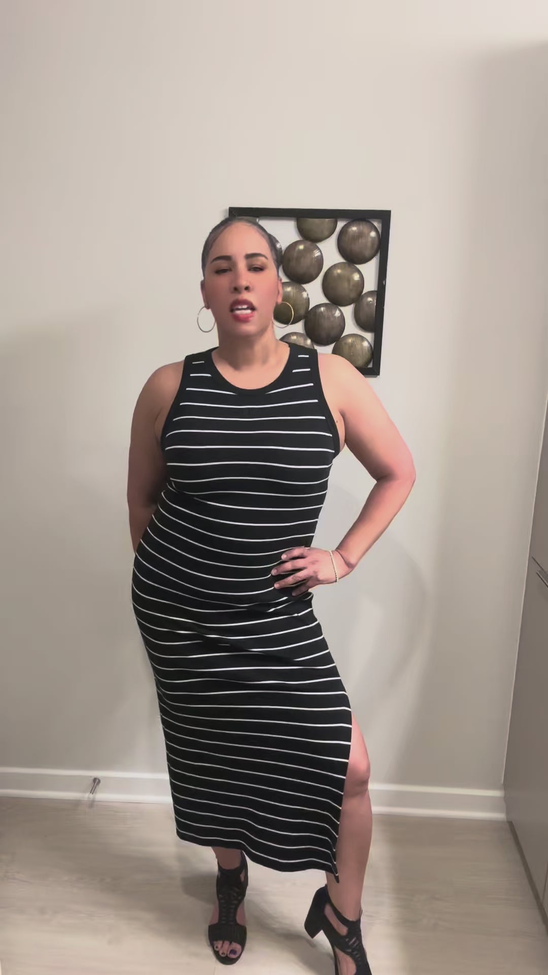 DKNY Ripped Tank Maxi Dress